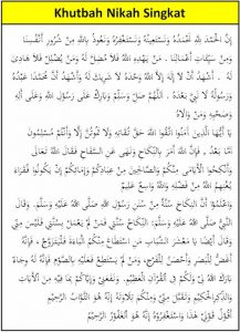 Contoh Khutbah Nikah Singkat Dan Artinya